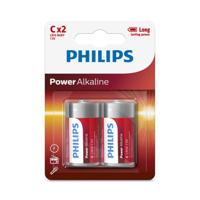 Batterij Philips C 2 stuks Power Alkaline - thumbnail