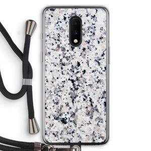 Gespikkelde marmer: OnePlus 7 Transparant Hoesje met koord