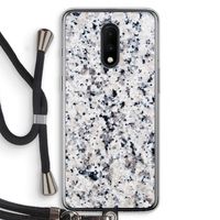 Gespikkelde marmer: OnePlus 7 Transparant Hoesje met koord