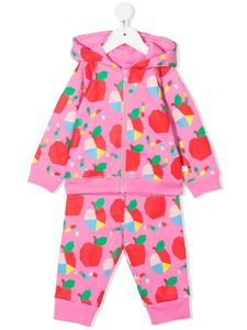 Stella McCartney Kids survêtement à imprimé pomme - Rose