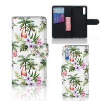 Huawei P20 Telefoonhoesje met Pasjes Flamingo Palms