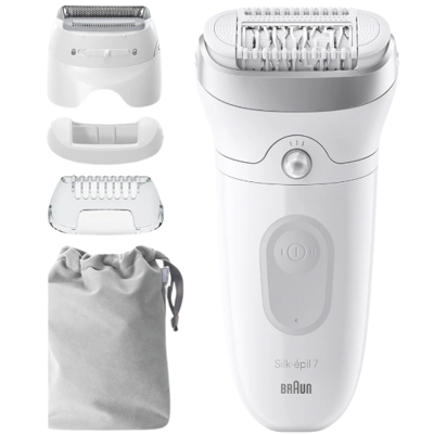 Braun Braun Silk-épil 7 7-041 Wet & Dry Epilator - Voor Ultieme Ontharing - Wit/zilver
