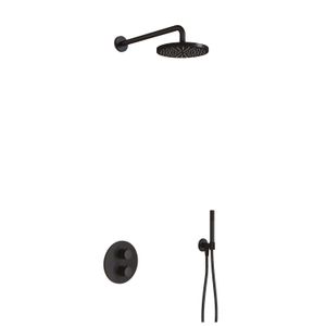 Regendoucheset Hotbath Cobber Thermostatische Inbouwset Mat Zwart OP=OP