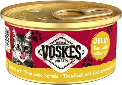 Voskes kattenvoer in gelei tonijn & geelstaart 85g
