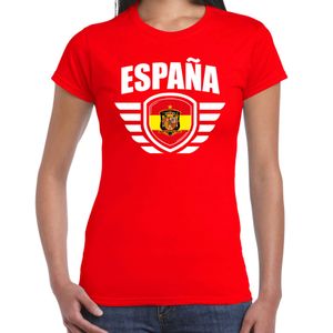 Espana landen / voetbal t-shirt rood dames - EK / WK voetbal 2XL  -