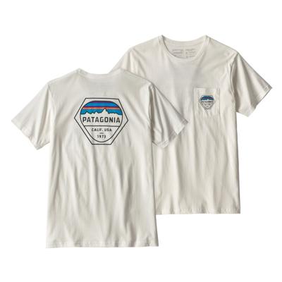 Patagonia M&apos;s Fitz Roy Hex Organic Pocket Heren T-shirt