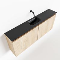 Toiletmeubel Mondiaz Ture | 120 cm | Meubelkleur Washed oak | Eden wastafel Urban Midden | Zonder kraangat