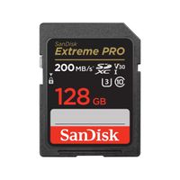 SanDisk SDXC Extreme Pro 128GB 200/90 mb/s - V30 - Rescue Pro DL 2Y Micro SD-kaart Zwart - thumbnail