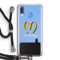I'm lovin' you: Samsung Galaxy A40 Transparant Hoesje met koord