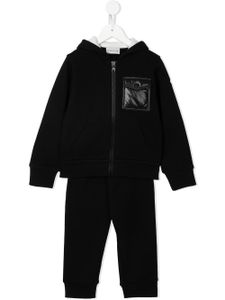 Moncler Enfant survêtement zippé à patch logo - Noir