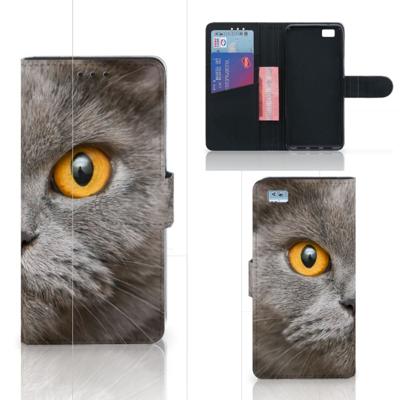 Telefoonhoesje | Met pasjeshouder | Huawei Ascend P8 Lite Britse Korthaar