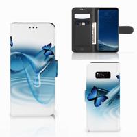 Samsung Galaxy S8 | Telefoonhoesje | Met pasjeshouder | Vlinders