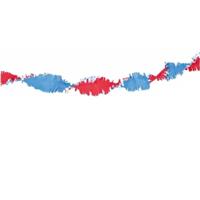Crepe papier slinger Holland - rood/wit/blauw - Nederland thema feest versiering