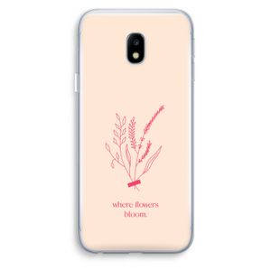 Where flowers bloom: Samsung Galaxy J3 (2017) Transparant Hoesje