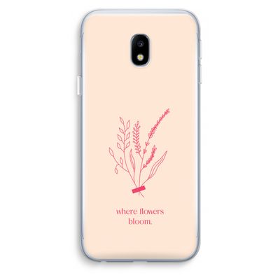 Where flowers bloom: Samsung Galaxy J3 (2017) Transparant Hoesje