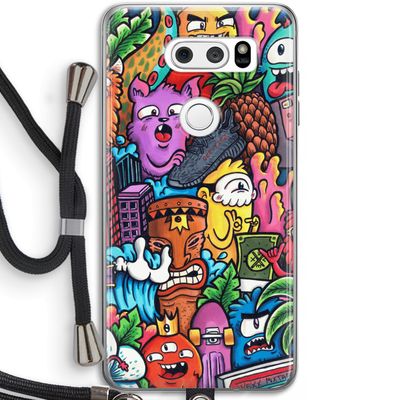 Vexx Mixtape: LG V30 Transparant Hoesje met koord