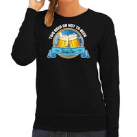 Apres ski sweater voor dames - two beer or not to beer - zwart - wintersport - bier