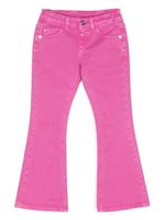 Versace Kids jean à coupe évasée - Rose