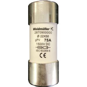 Weidmüller 2870900000 FUSE WSFL 22X58 75A 1K5V GPV Buiszekering Inhoud 10 stuk(s)