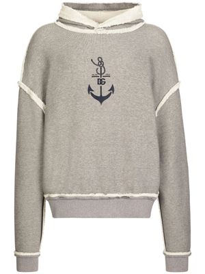 Dolce & Gabbana pull à logo imprimé - Gris