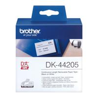 Brother DK-44205 Rol met etiketten 62 mm x 30.48 m Papier Wit 1 stuk(s) Weer verwijderbaar DK44205 Universele etiketten