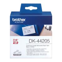 Brother DK-44205 Rol met etiketten 62 mm x 30.48 m Papier Wit 1 stuk(s) Weer verwijderbaar DK44205 Universele etiketten - thumbnail