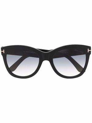 TOM FORD Eyewear lunettes de soleil Wallace à monture papillon - Noir