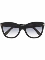 TOM FORD Eyewear lunettes de soleil Wallace à monture papillon - Noir