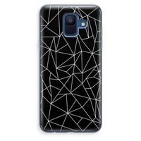 Geometrische lijnen wit: Samsung Galaxy A6 (2018) Transparant Hoesje