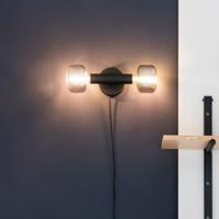 Zuiver Wandlamp 'Hawk' 2-lamps, kleur Zwart