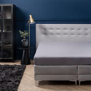 Signature Hoeslaken Luxe Stretch Kleur: Zilvergrijs, 90x 200/210 cm