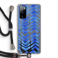 Blauwe pijlen: Samsung Galaxy S20 FE / S20 FE 5G Transparant Hoesje met koord