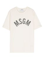 MSGM Kids t-shirt à logo imprimé - Tons neutres