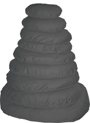 Ligkussen met rits antraciet 38 cm - Gebr de boon