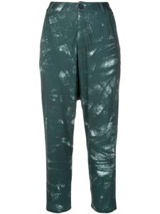 Uma | Raquel Davidowicz pantalon court à effet taches de peinture - Vert