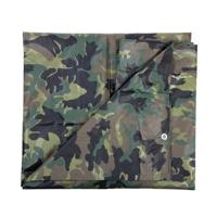 Camouflage afdekzeil - groen - 2x3 meter - polyethyleen - waterdicht dekkleed