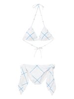 Burberry bas de bikini à carreaux - Blanc