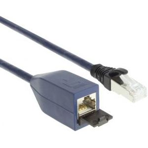 ACT Blauw 3 meter LSZH SFTP CAT6A MPTL verlengkabel snagless met RJ45 connectoren