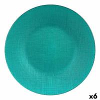 Dinerbord Turkoois Glas 27,5 x 2 x 27,5 cm (6 Stuks)