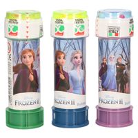 3x Disney Frozen 2 bellenblaas flesjes met bal spelletje in dop 60 ml voor kinderen - Bellenblaas - thumbnail