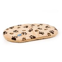 Duvo+ ovaal kussen met pootafdruk beige 44x31x5cm