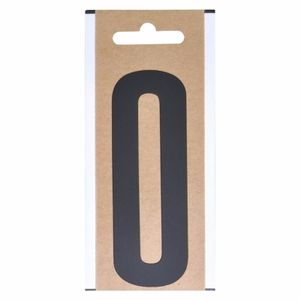 Letter sticker O zwart 10 cm