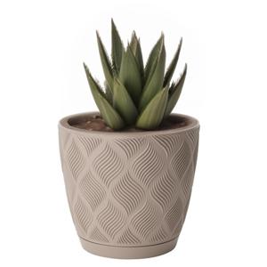 Form Plastic Plantenpot/bloempot New Age - kunststof - beige - D19 x H17 cm