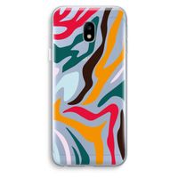 Colored Zebra: Samsung Galaxy J3 (2017) Transparant Hoesje