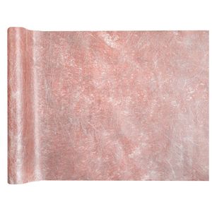 Tafelloper op rol - metallic rose goud - 30 x 500 cm - non woven polyester