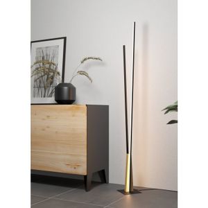 EGLO Panagria Vloerlamp - LED - 146 cm - Zwart/Bruin/Wit