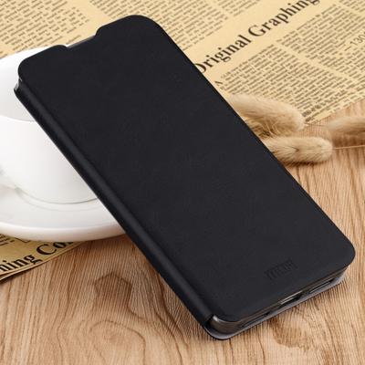 MOFI Rui serie klassieke lederen flip lederen draagtas met beugel ingesloten stalen plaat all-inclusive voor Xiaomi mi CC9/CC9 Mito Custom Edition (zw