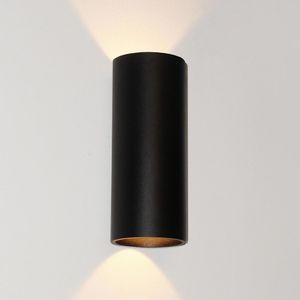 Artdelight Wandlamp Brody 2 lichts H 18 cm zwart