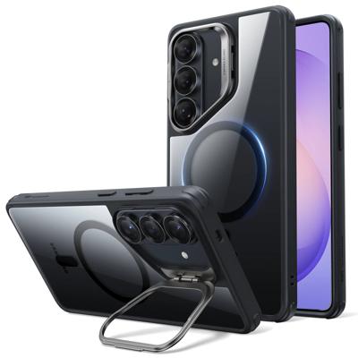 Galaxy S26 Classic Hybrid Magnetic Case (Stash Stand) - Clear Black