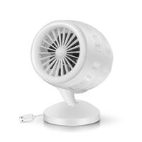 Draagbare verstelbare mini USB-oplaad luchtconvectie cyclus Desktop elektrische ventilator luchtkoeler ondersteuning 2 snelheidsregeling (wit)